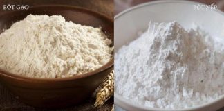 bột nếp và bột gạo