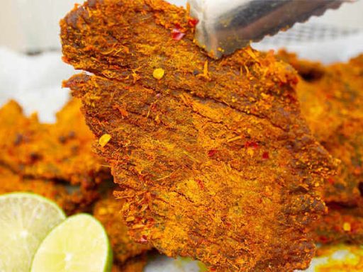 Hoàn thiện món bò khô