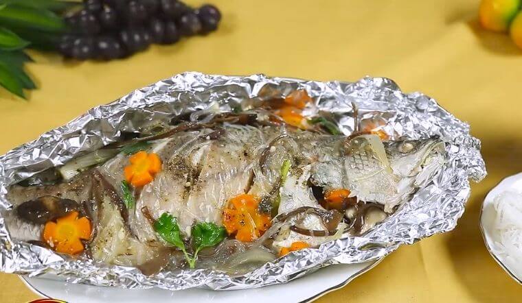 Cá chẽm nướng giấy bạc - Món ngon từ cá chẽm