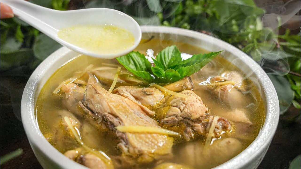 Canh gừng hầm gà