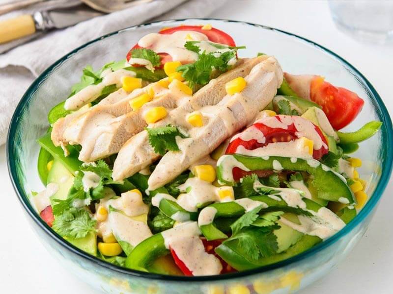 Salad ức gà - Món ăn vặt giảm cân